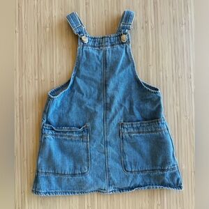 Zara Toddler Girl Overall Denim Dress 3t
